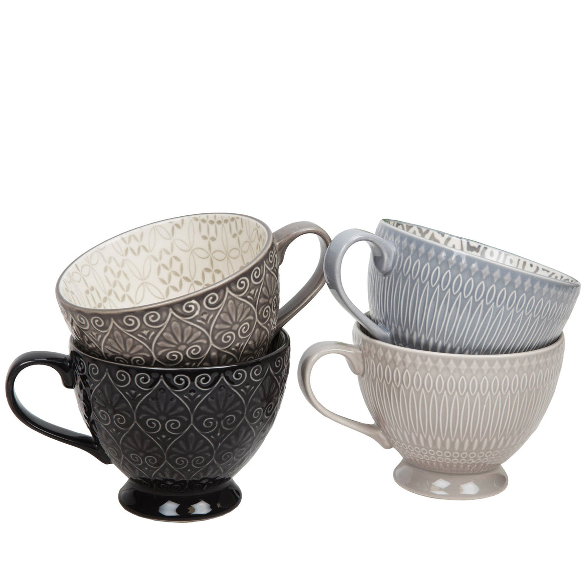 HESTIA Set of 4 Ceramic Tea Cups