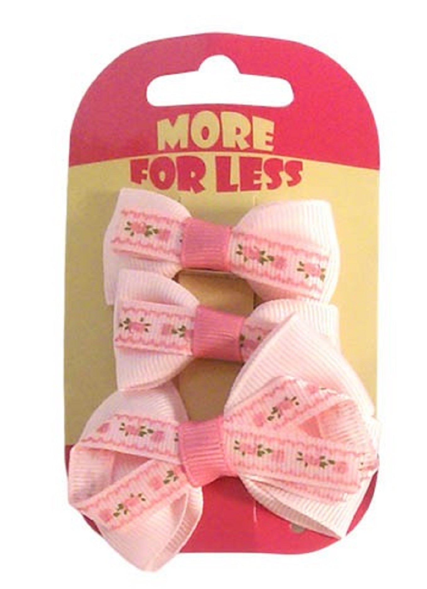 Girls Hair Bow Clips Set of 3