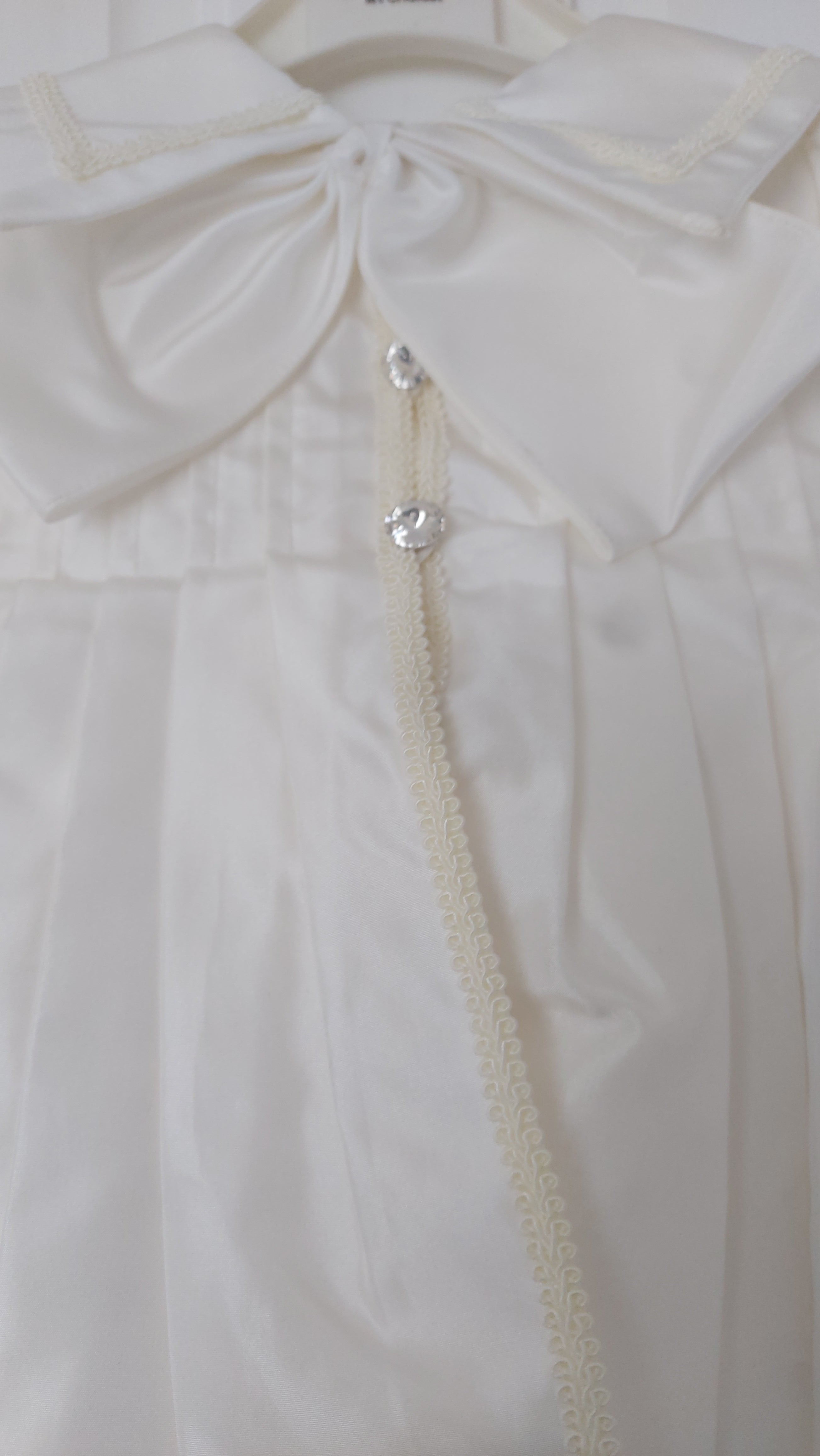 Sarah Louise Ivory Long Christening Robe with Matching Bonnet & Slip 3 Months