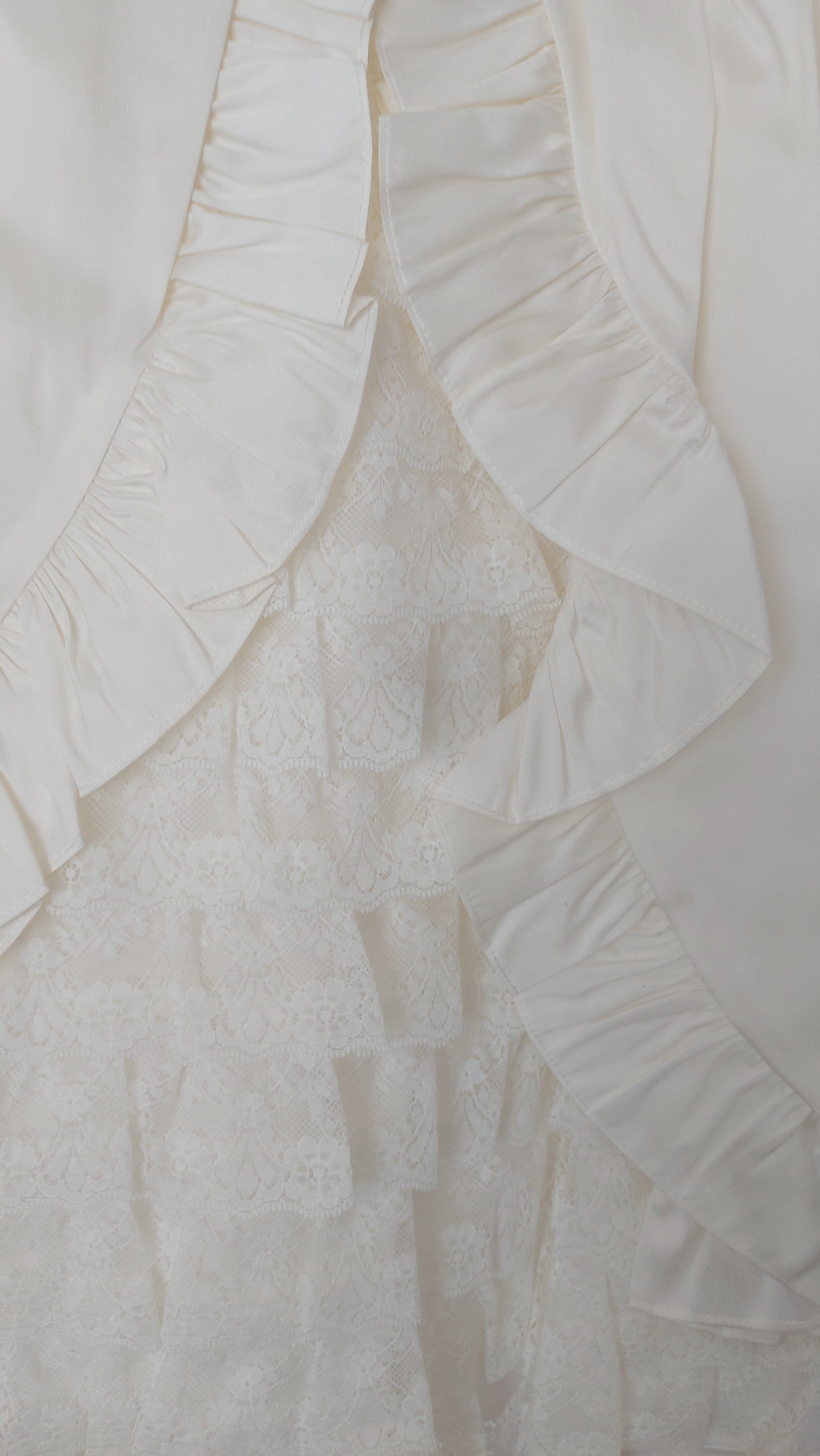 Sarah Louise Ivory Silk Long Christening Gown with Matching Bonnet – 6 Months