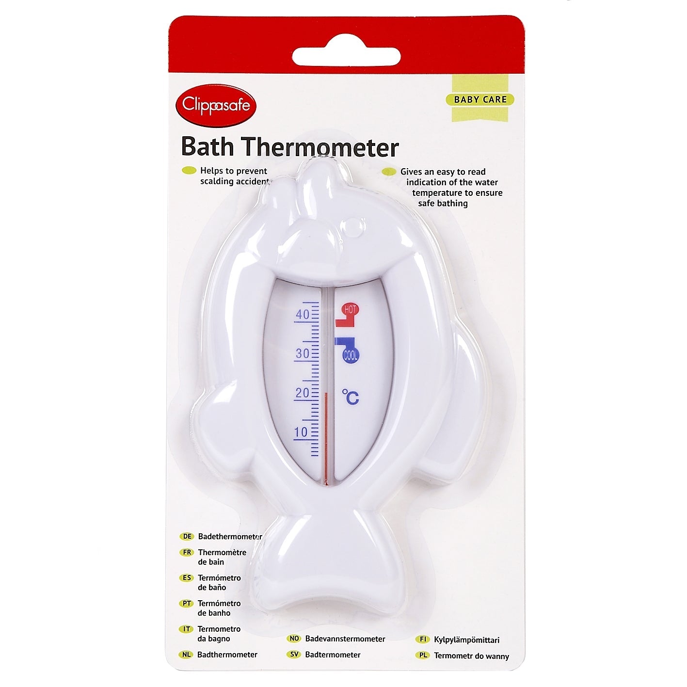 Clippasafe Baby Bath Thermometer - Fish Shape