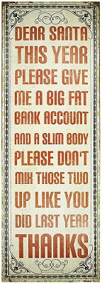 Juliana Dear Santa Christmas Wall Plaque – Large Wooden Festive Sign 119cm