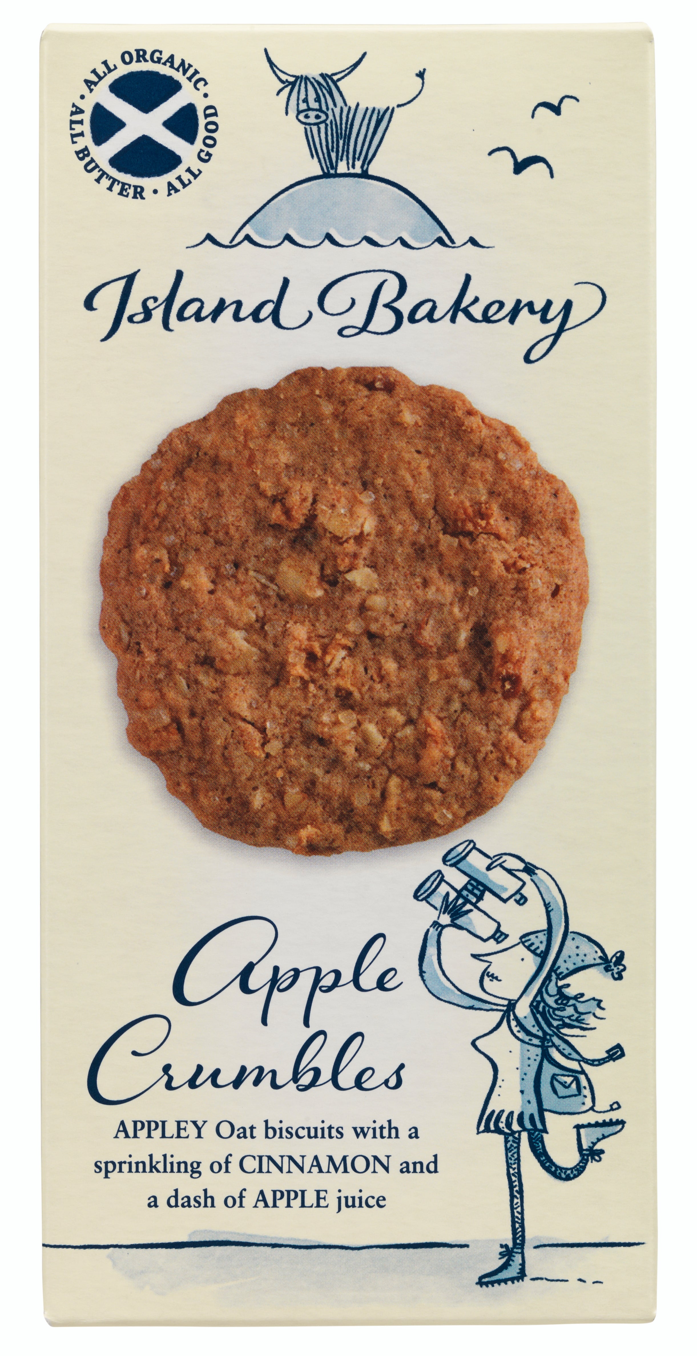 Island Bakery Organic Apple Crumbles Biscuits 125g | Apple, Oats & Cinnamon