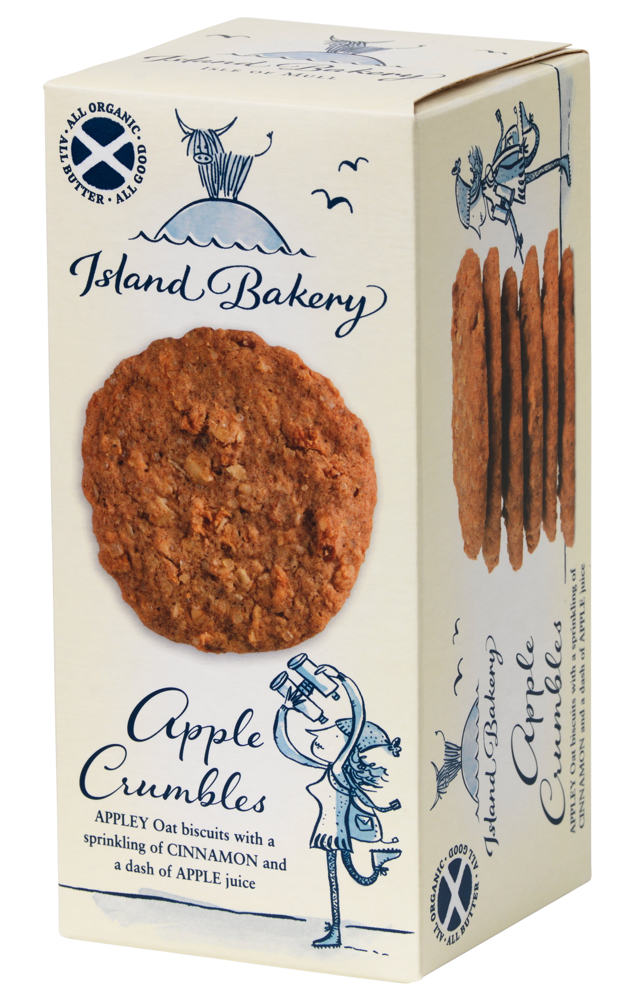Island Bakery Organic Apple Crumbles Biscuits 125g | Apple, Oats & Cinnamon