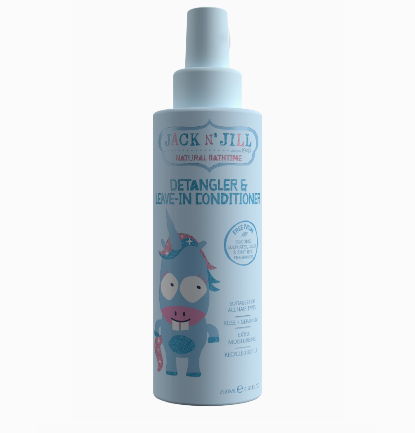 Jack N’ Jill Detangler & Leave-In Conditioner 200ml – Natural Kids Hair Spray, Silicone-Free
