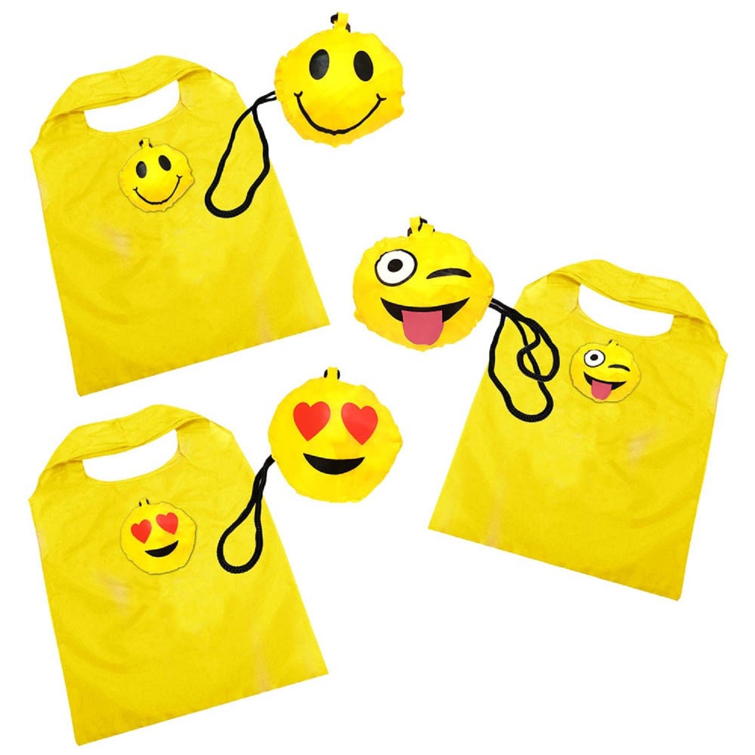 Novelty Shaped Emoji Reusable Foldable Shopping Bag