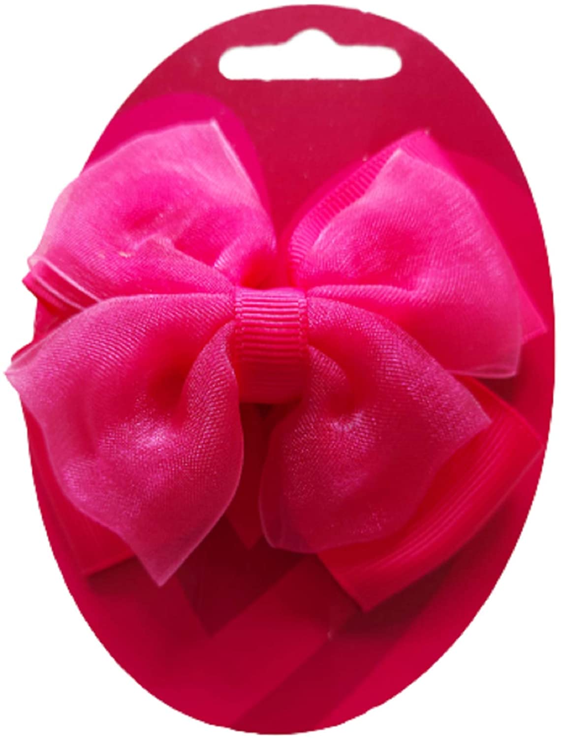 Hot Pink Bow Hair Clip