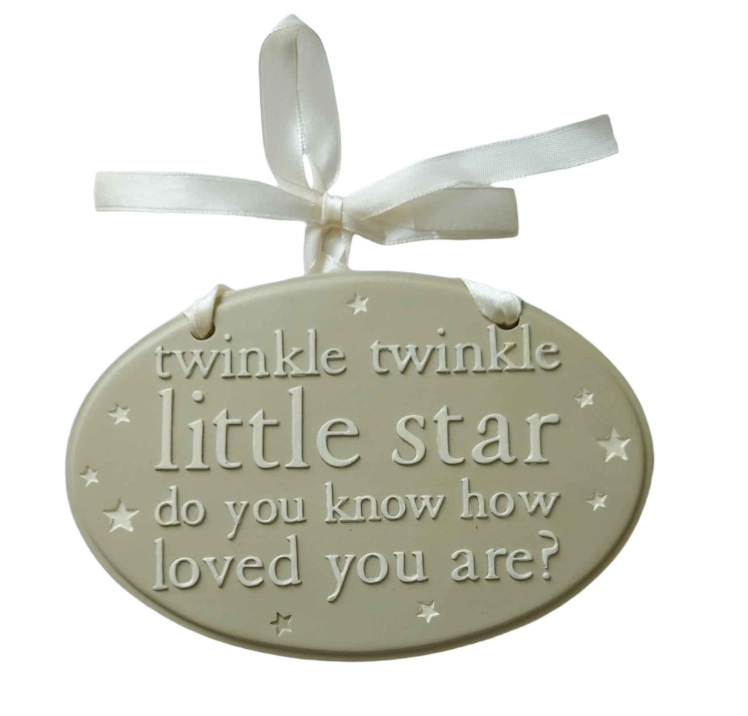 Bambino Baby Hanging Plaque Gift - Twinkle Twinkle Little Star