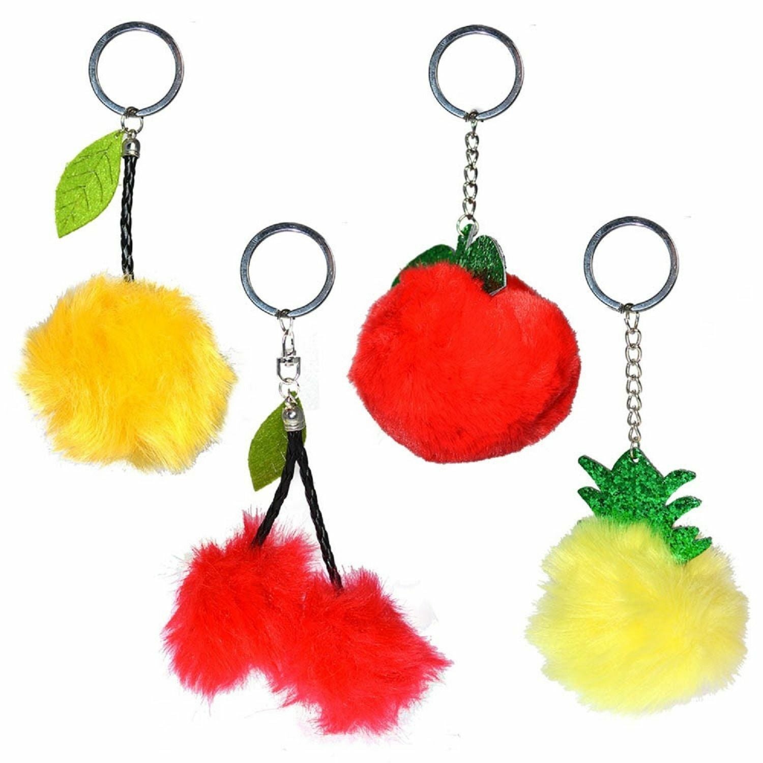 Fruits Pom Pom Keyring
