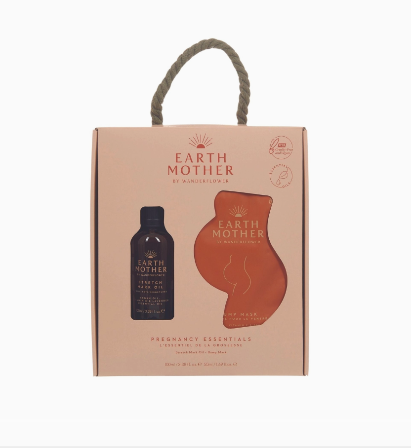 Earth Mother Nourishing Body Care Gift Set with Sheet Mask & Oil