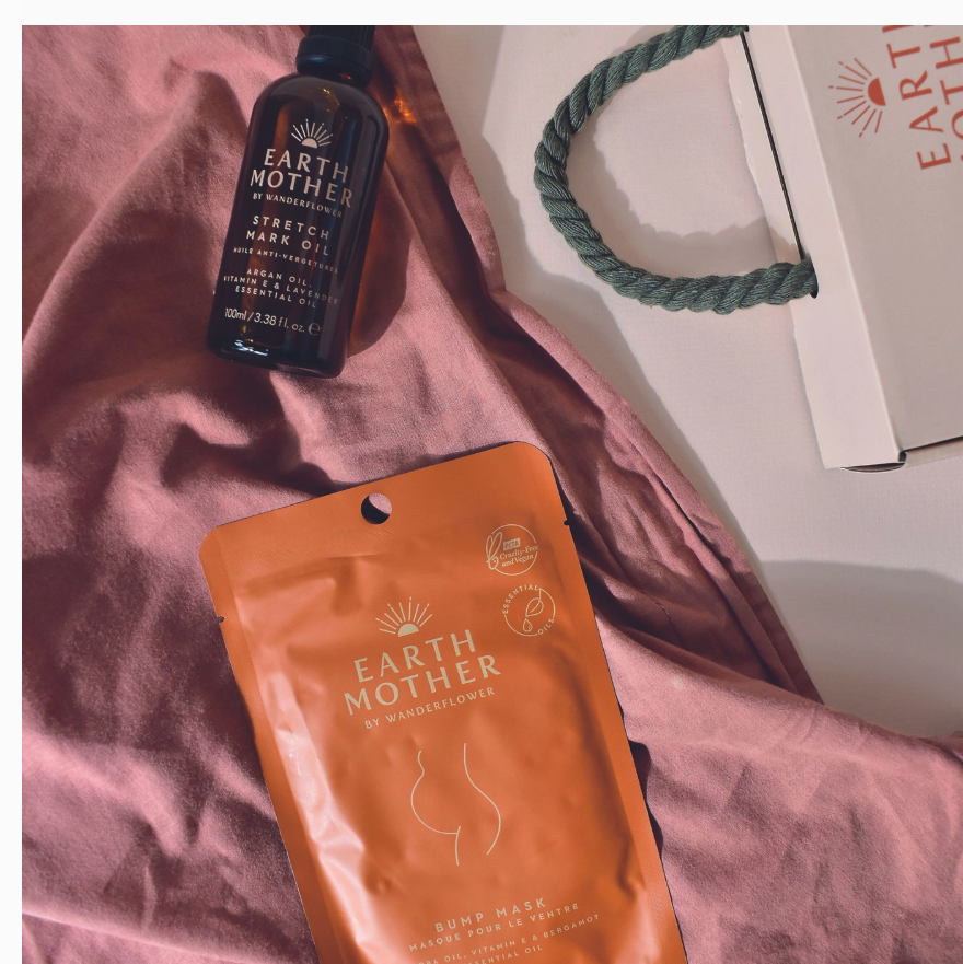 Earth Mother Nourishing Body Care Gift Set with Sheet Mask & Oil