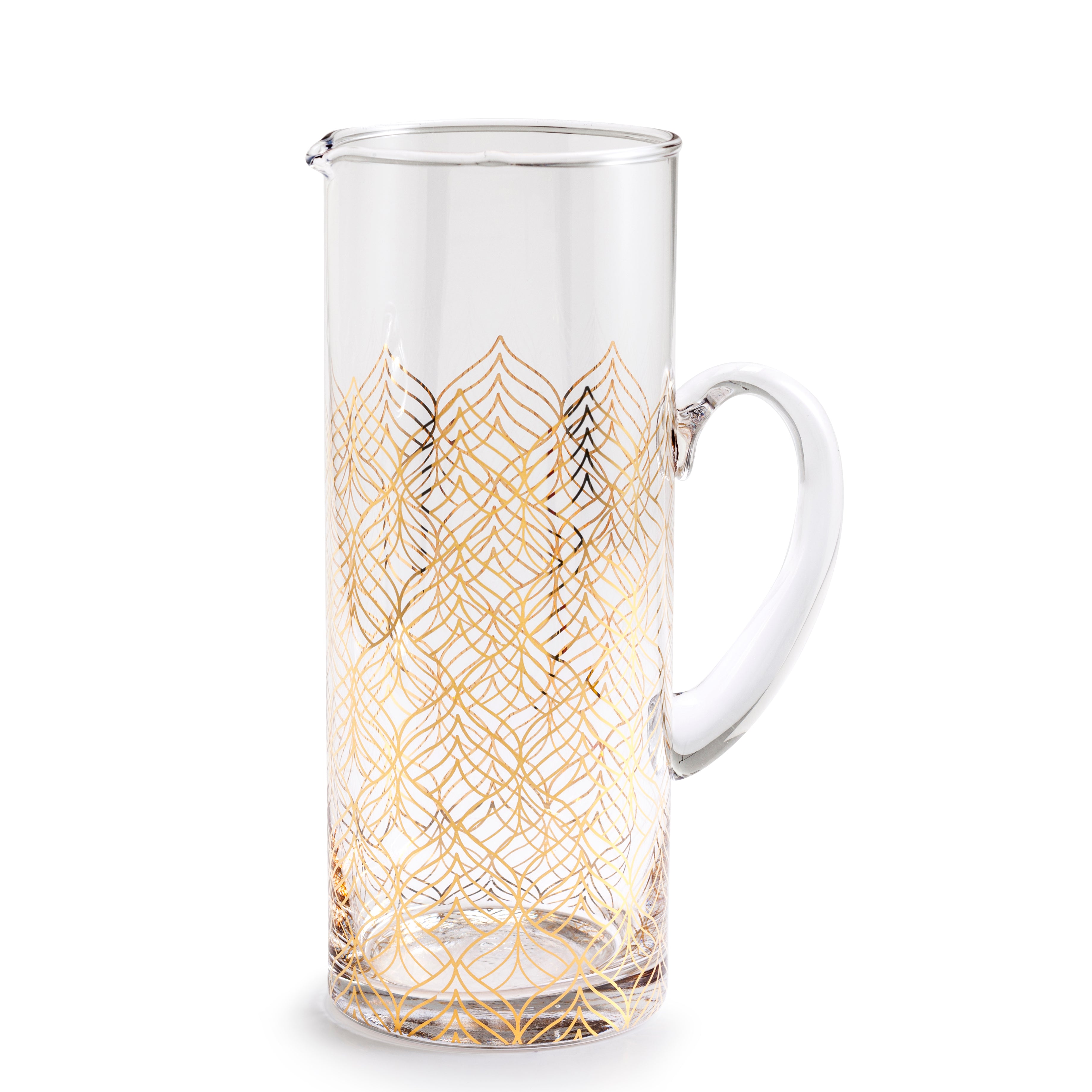 Rosanna La Cite Gold Geometric Glass Pitcher Jug