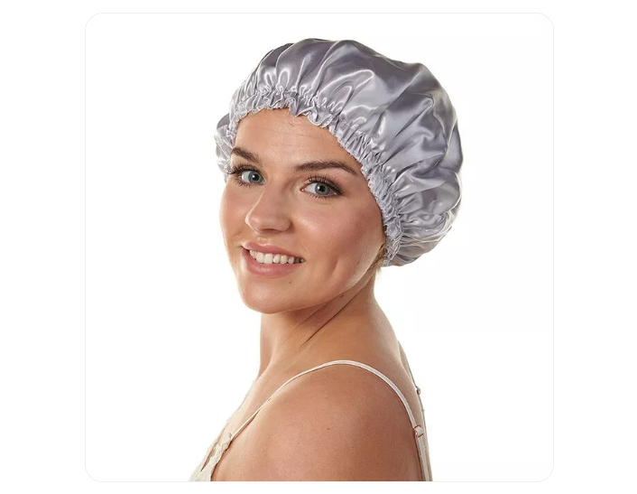 Satin Shower Cap - Grey