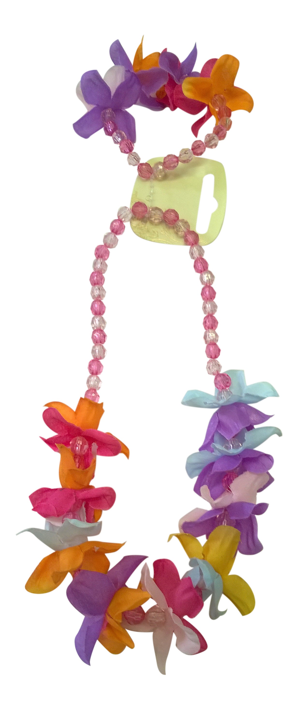Girls Floral Beads Necklace and Bracelet Set
