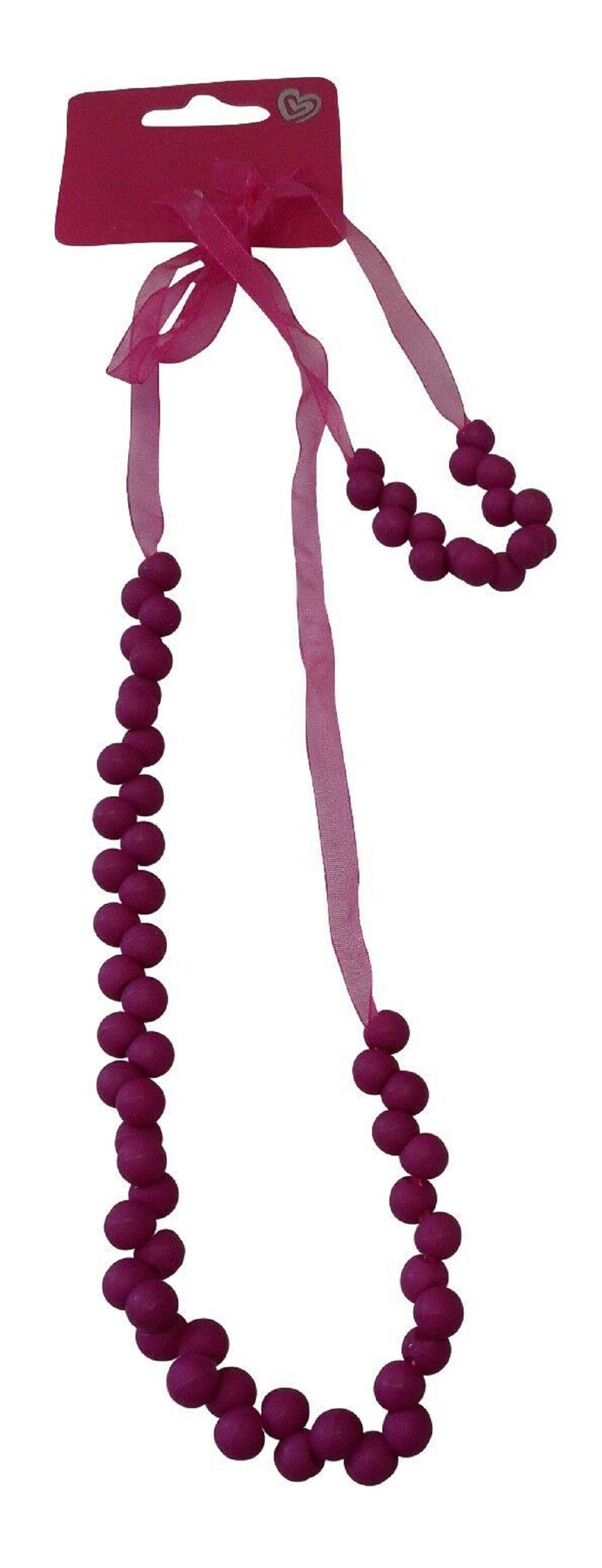Girls Wooden Beads Necklace and Bracelet Set