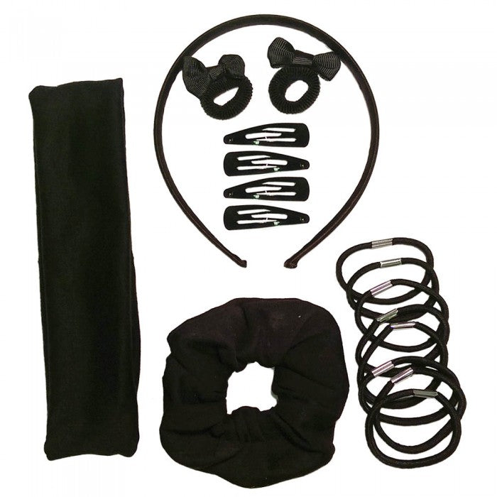 Back To School Girls Hair Accessories Set Black