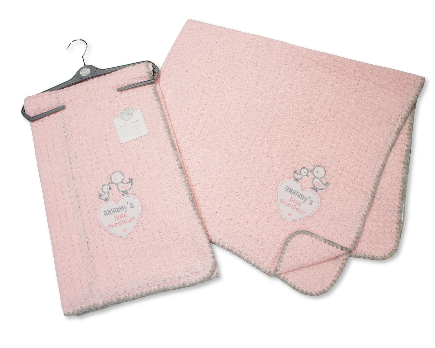 Large Baby Shawl Blanket Christening Wrap Pram Cot Moses Basket Pink