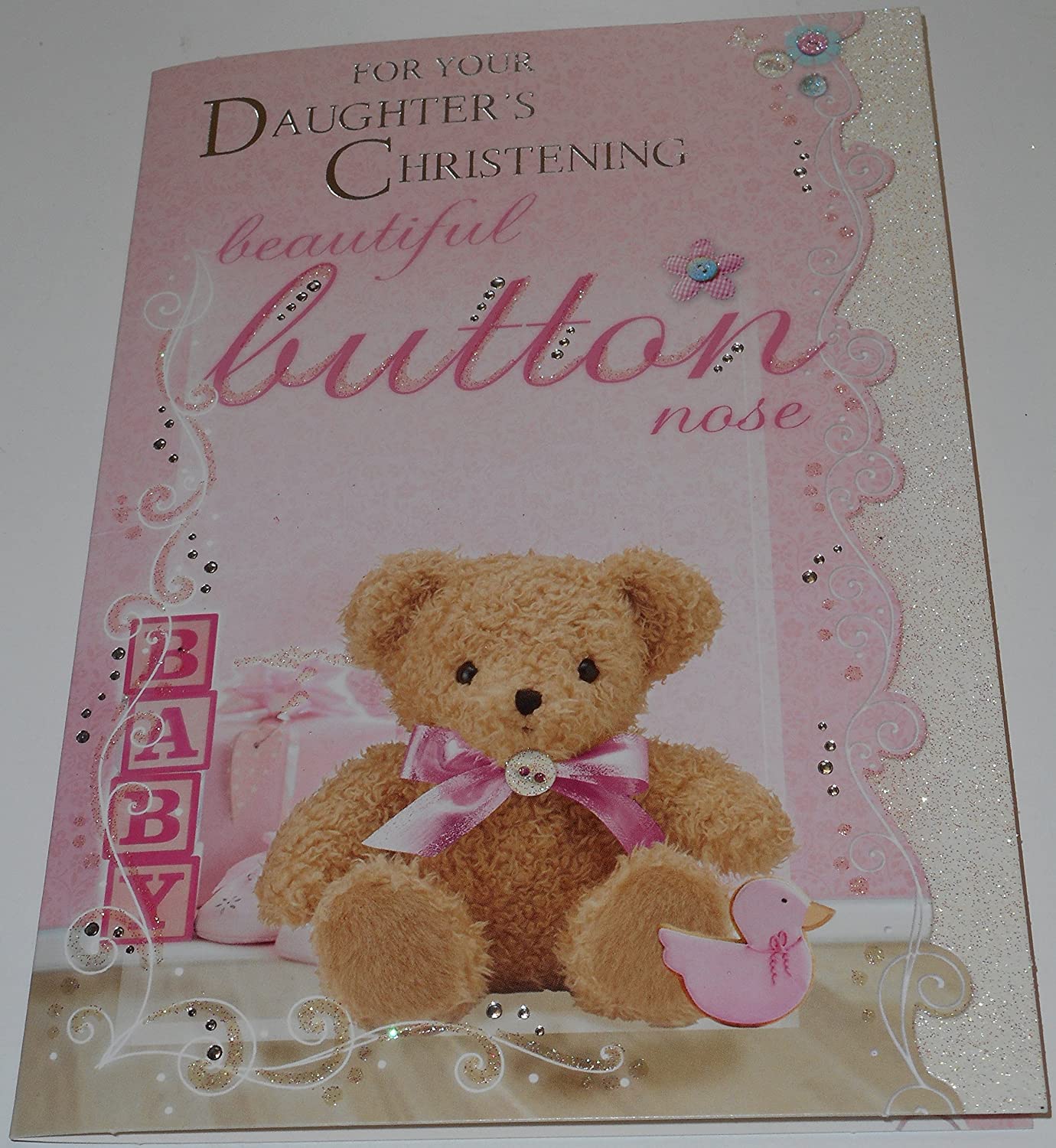 For Your Daughter's Christening Greeting Card - Baby Girl