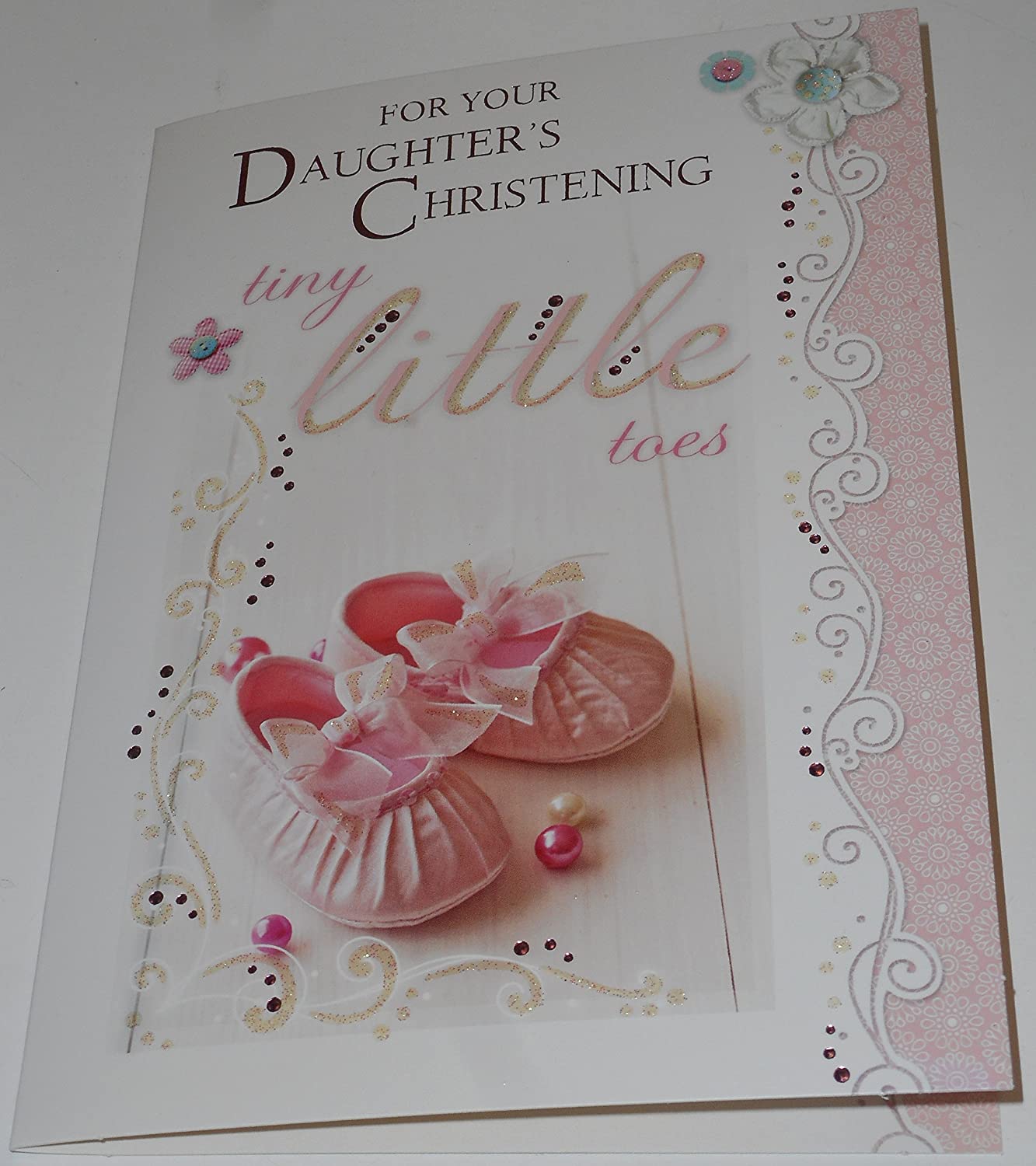 For Your Daughter's Christening Greeting Card