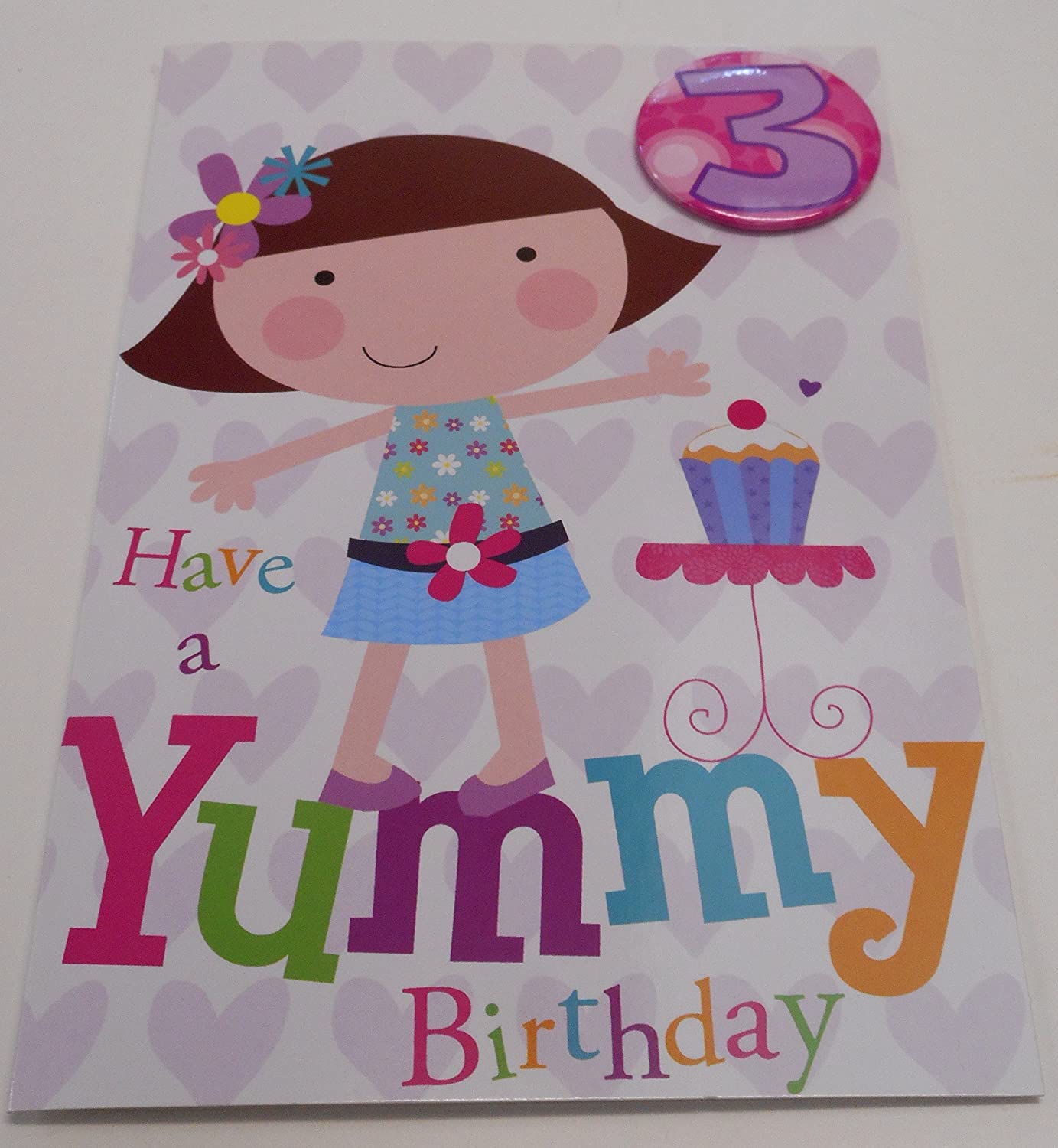 Third Birthday Greeting Card - Have a Yummy Birthday