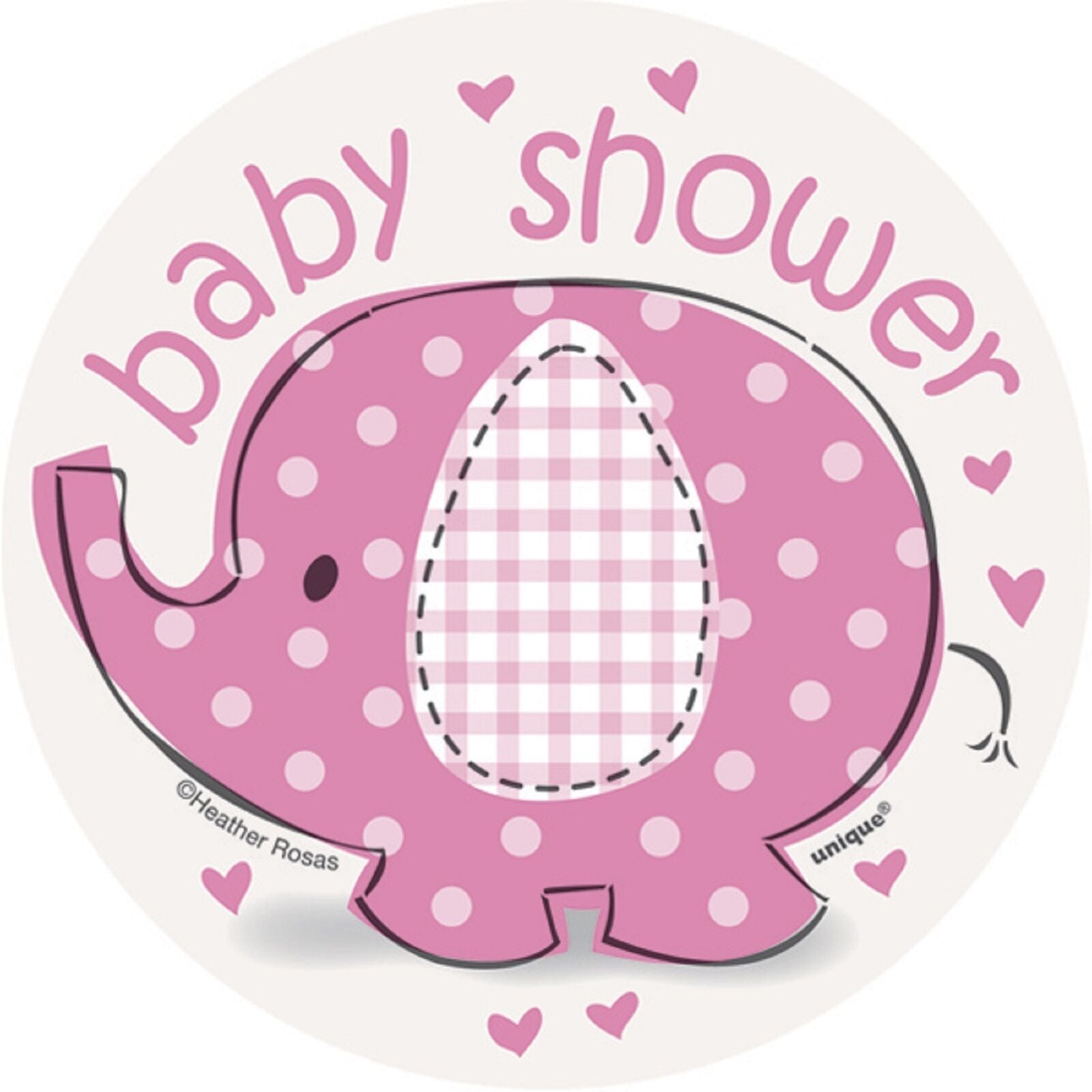Umbrellaphants Pink Baby Shower Cutouts Decorations