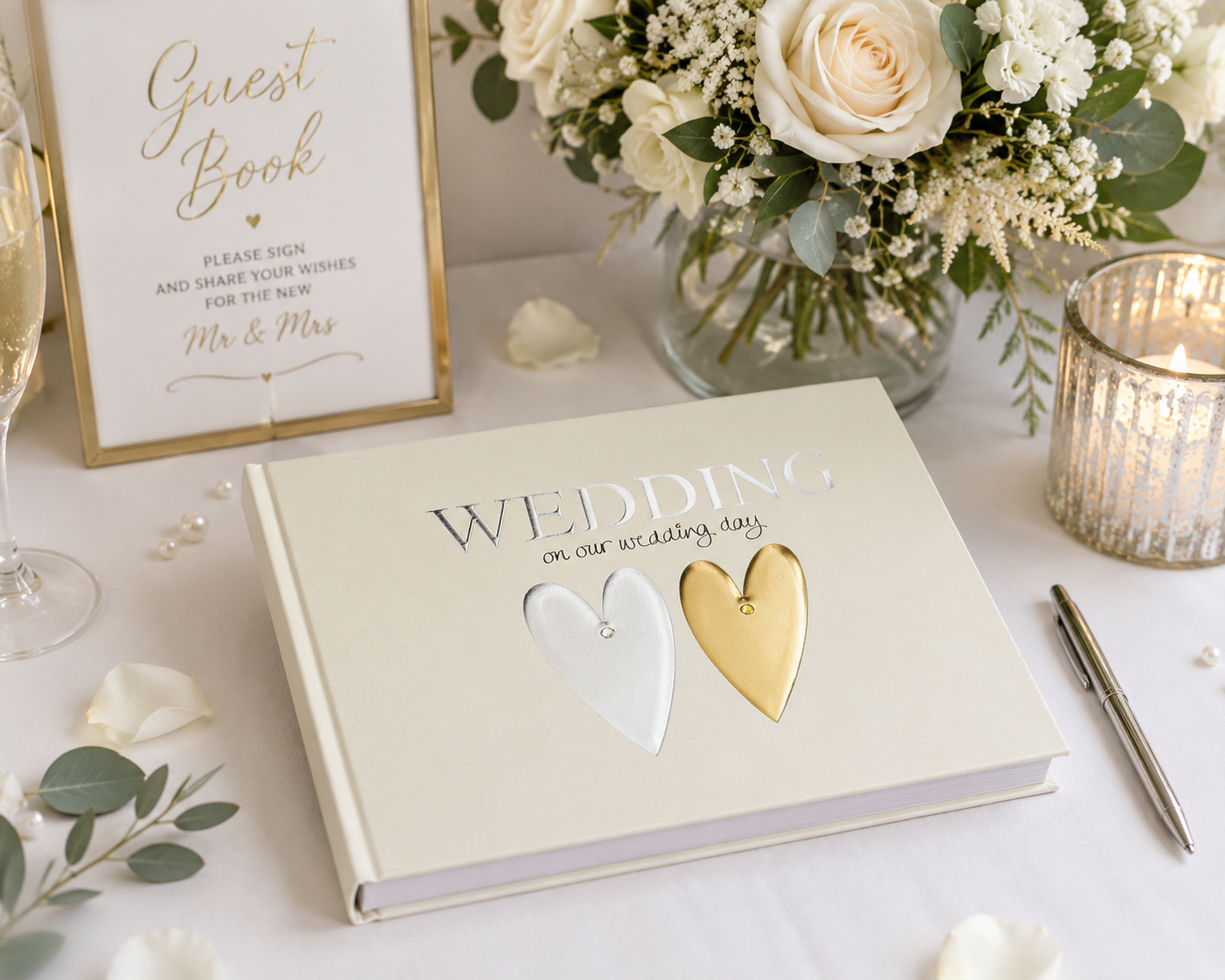 Wendy Jones Blackett Wedding Guest Book 40 Pages With Matching Gift Box