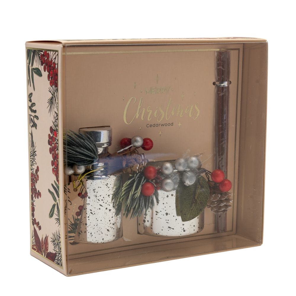 Christmas Cedarwood Diffuser And Candle Set
