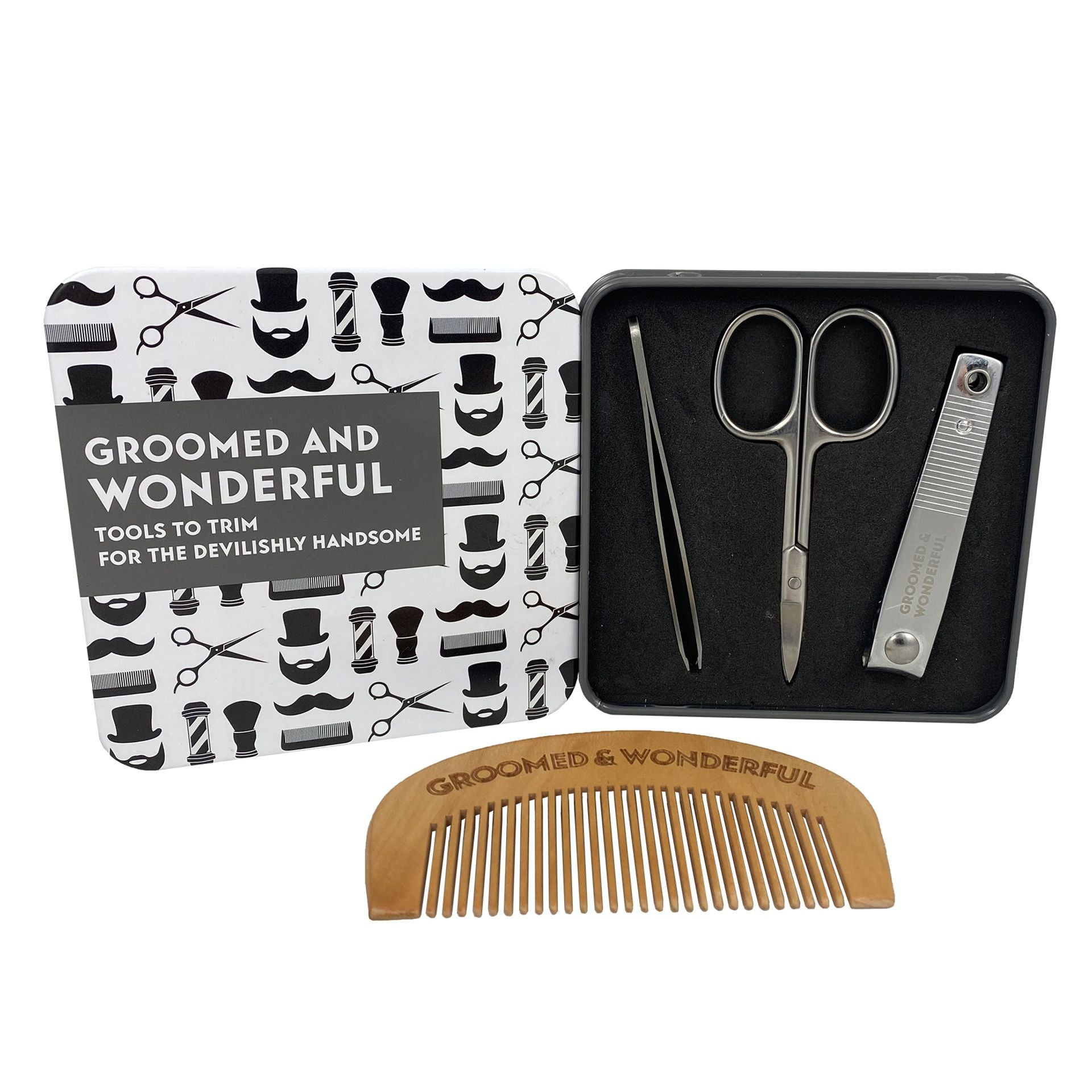 Groomed and Wonderful Men's Grooming Kit Gift Set