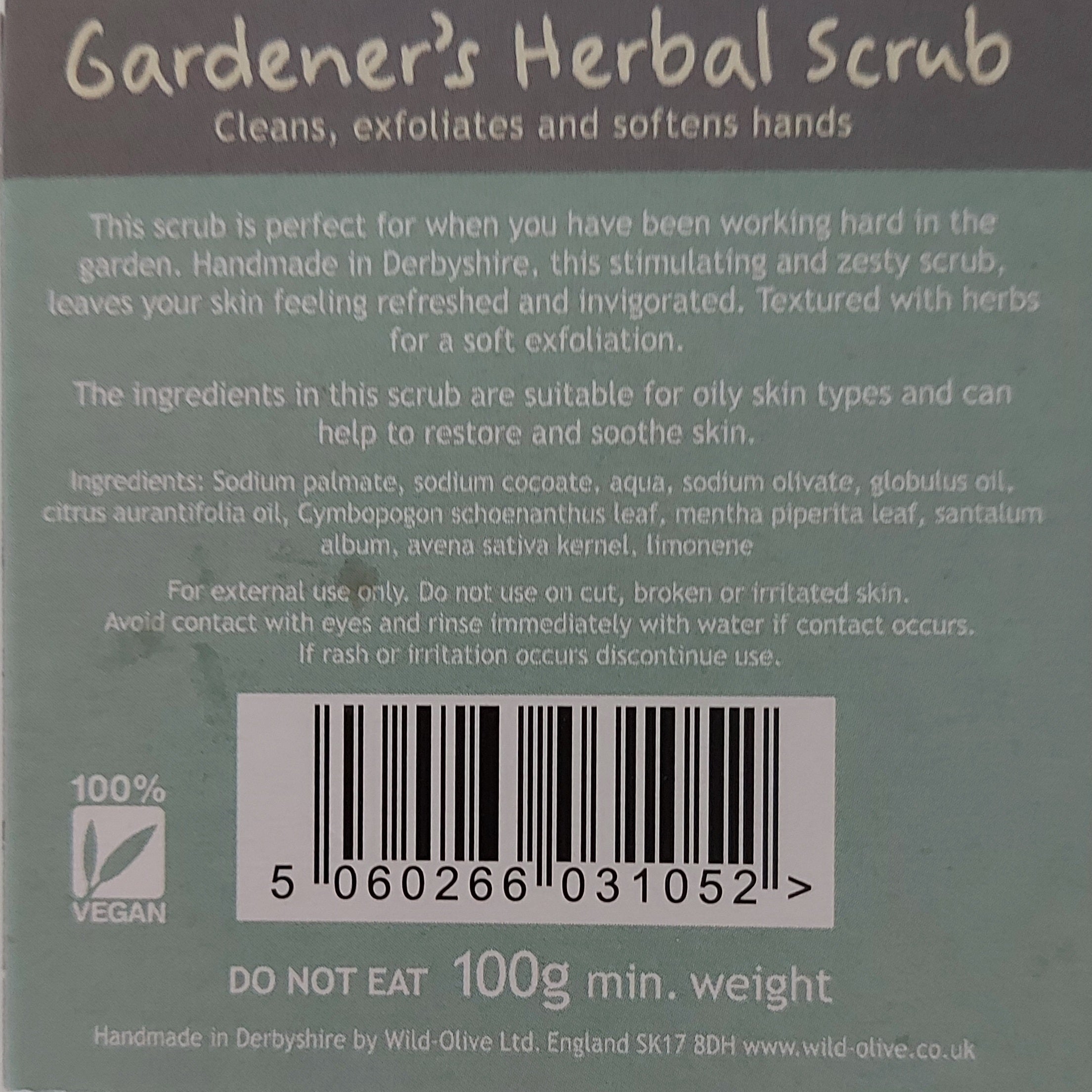 Herbal Gardeners Scrub Natural Body Soap 100 g