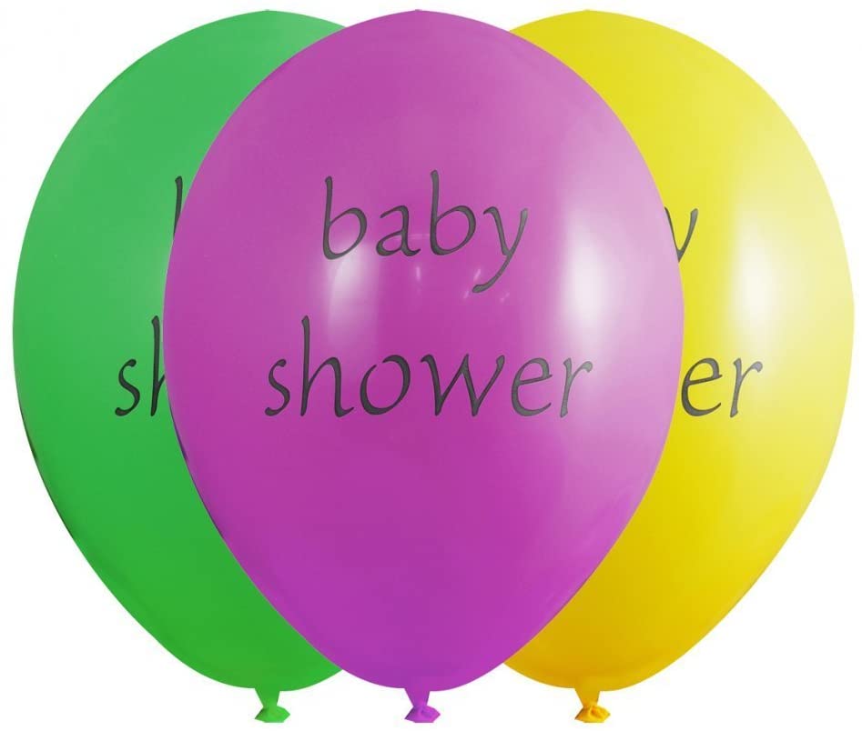 Assorted Baby Shower Latex Balloons - Pack of 6