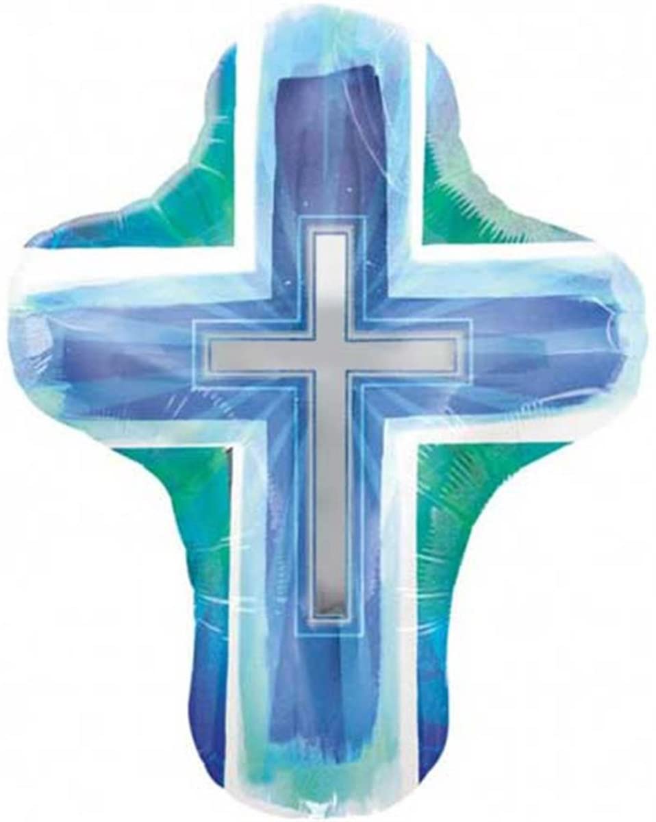 Joyous Cross Super Shape Balloon Blue