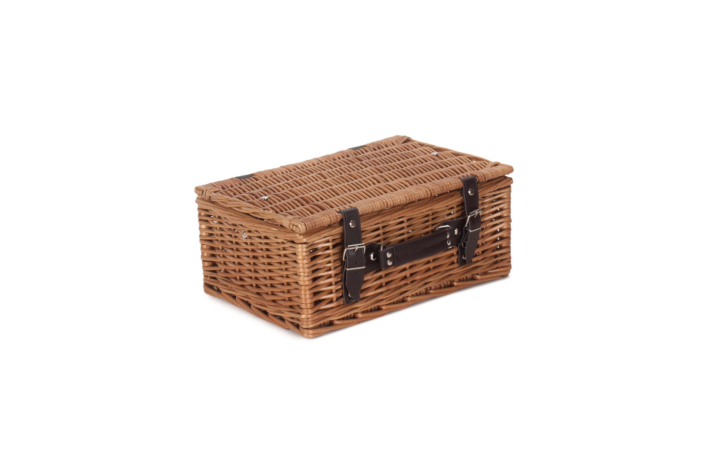 Double Steamed Willow Hamper Basket 14"