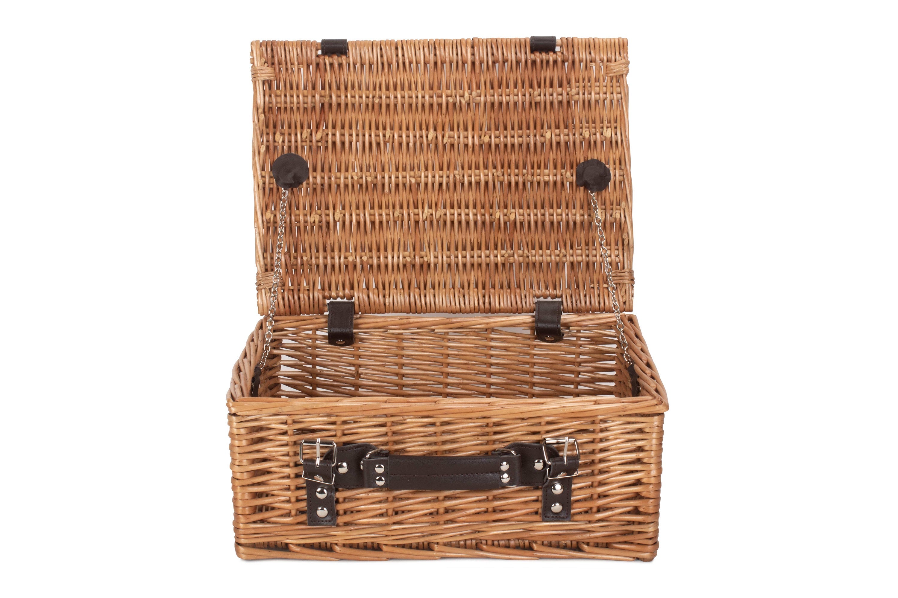 Double Steamed Willow Hamper Basket 14"