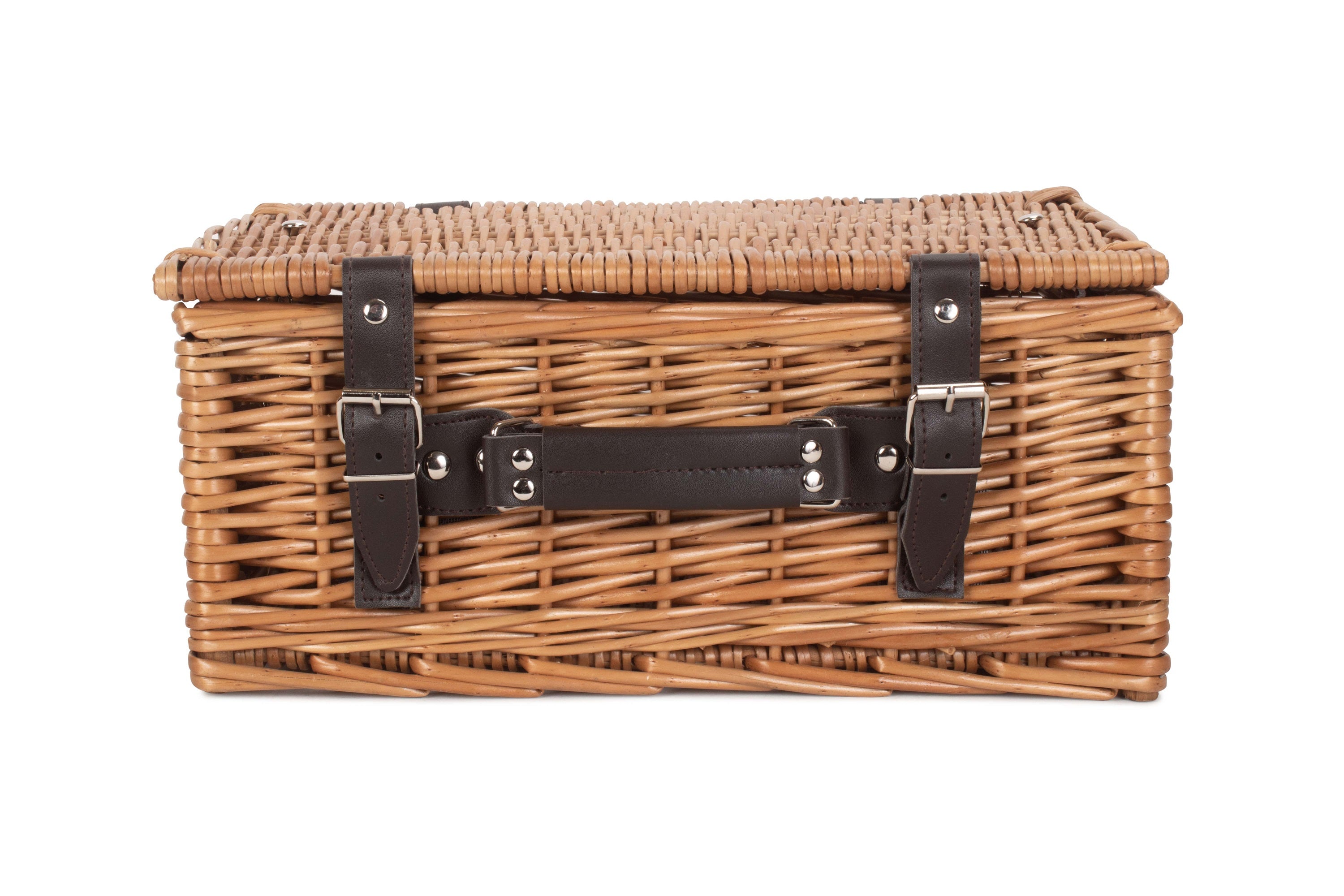 Double Steamed Willow Hamper Basket 14"