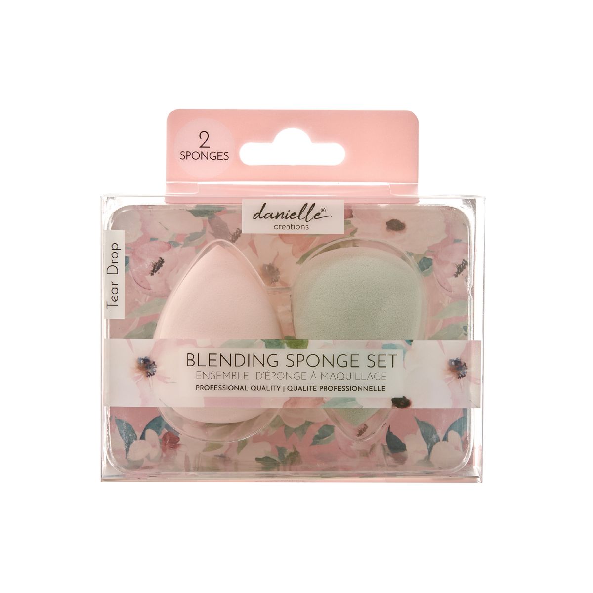 Tear Drop Floral Blending Sponge Set Pink