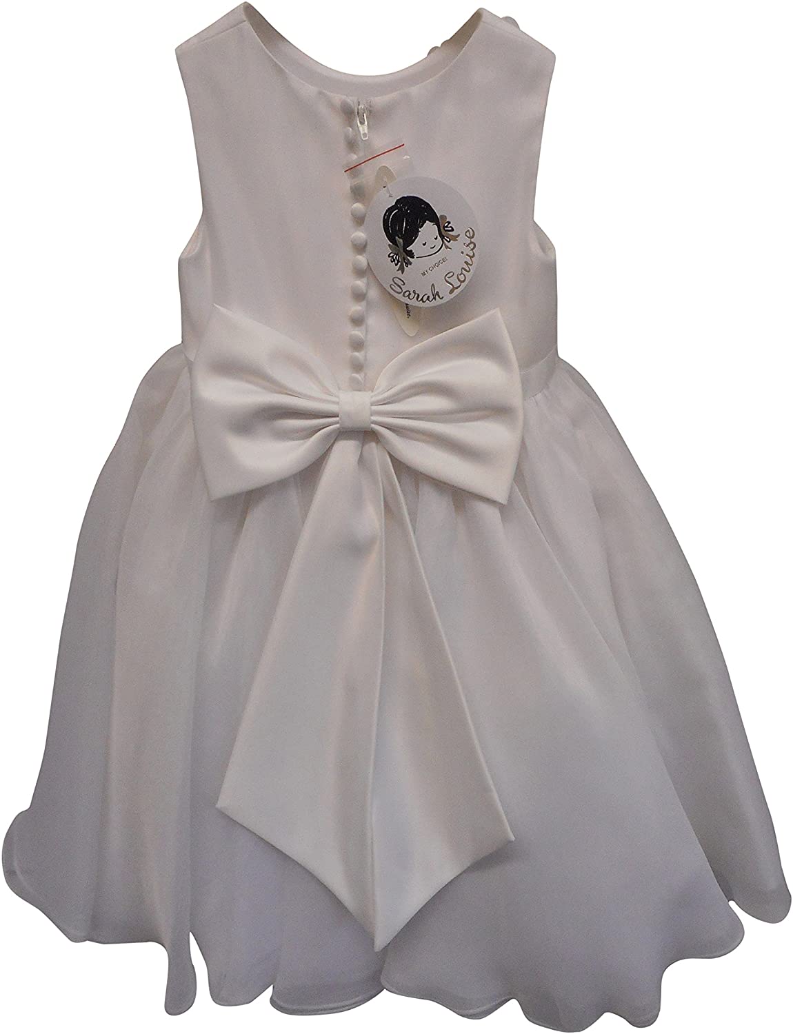 Sarah Louise Girls Occasion Dress White 4 Years