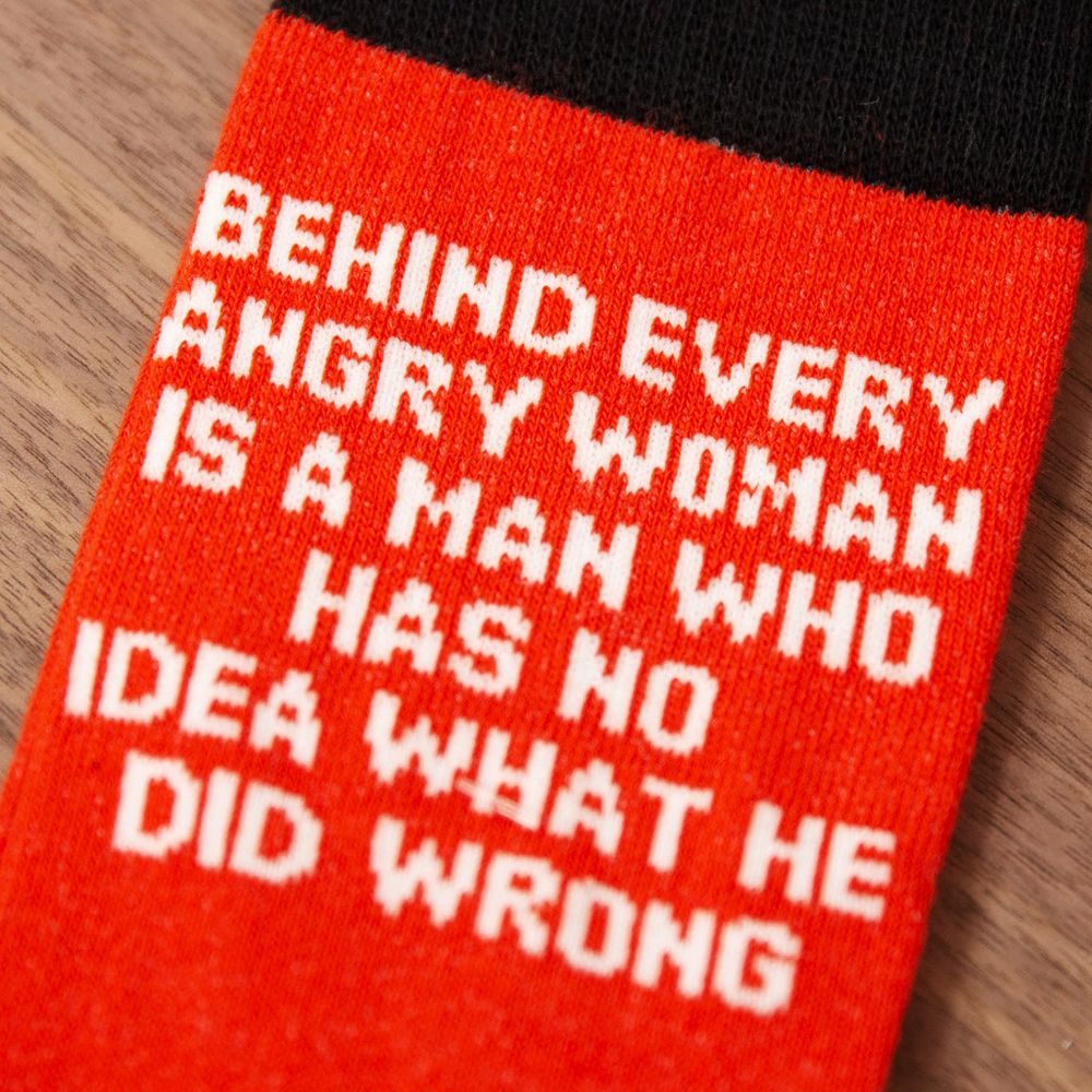 Men's Socks - Behind Every Angry Woman