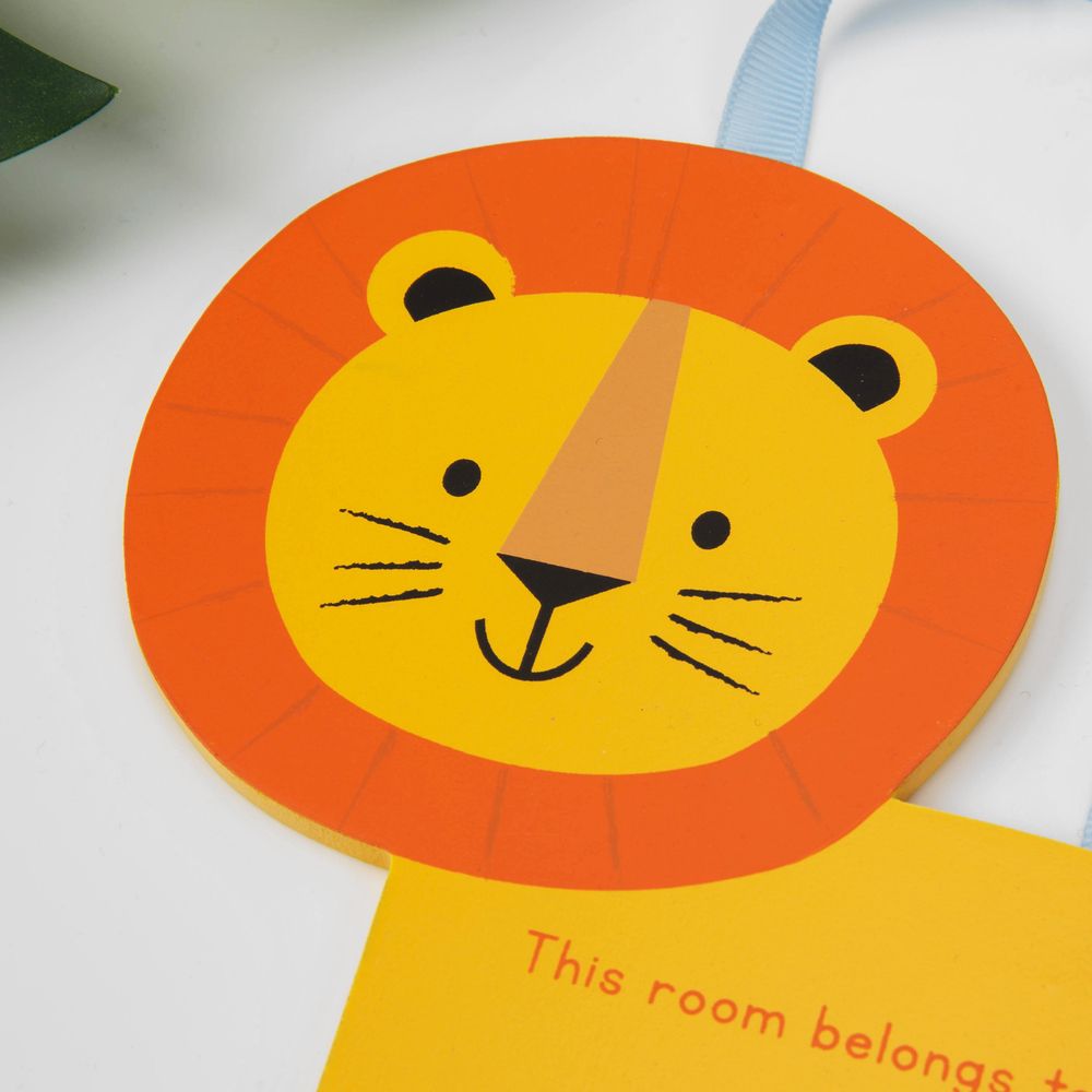 Jungle Baby Lion Hanging Plaque - This Room Belongs To