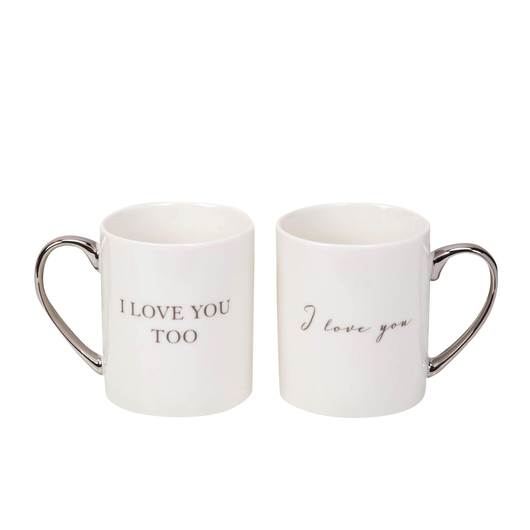 Amore Mugs - "I Love You Too" Couple's Gift Set