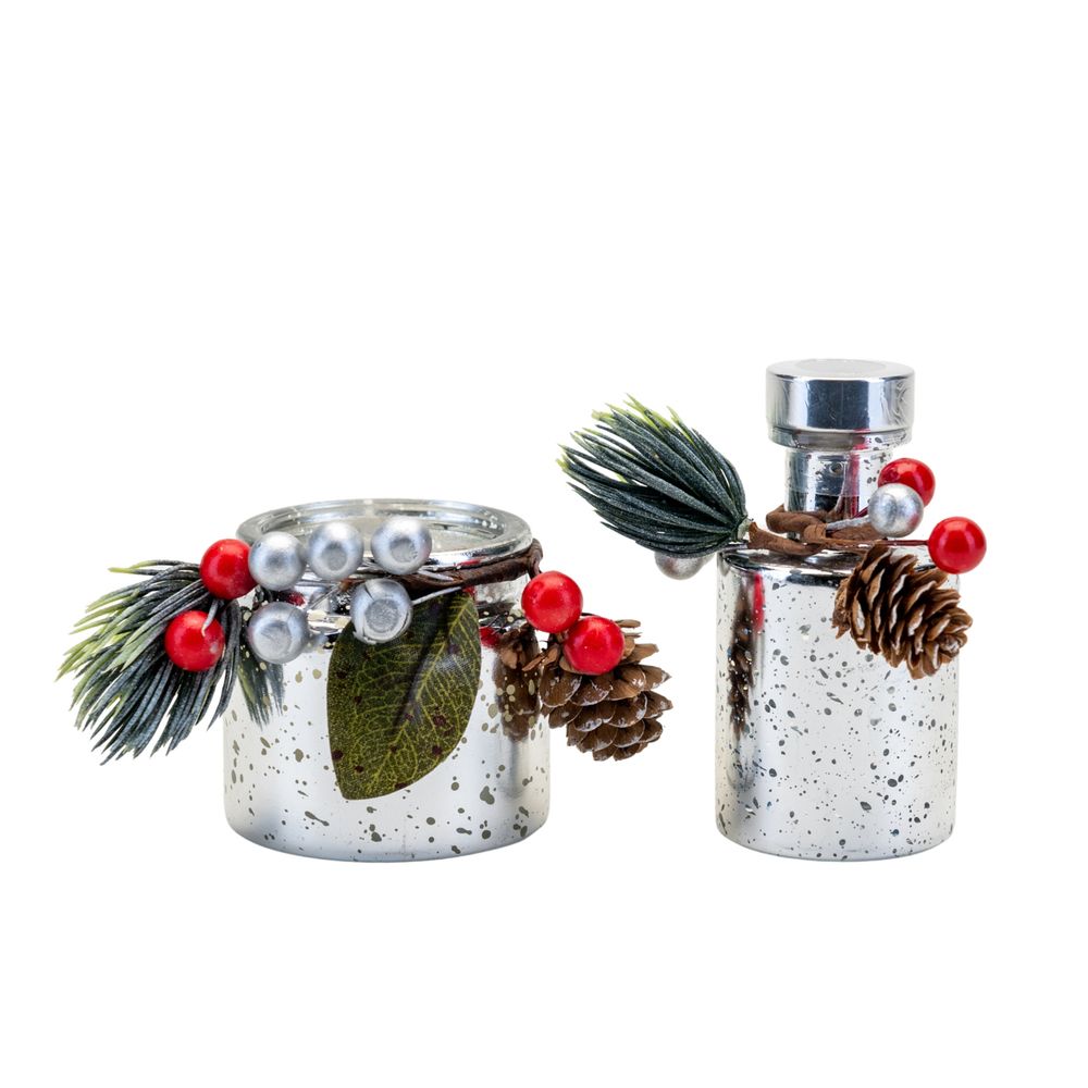 Cedarwood Christmas Diffuser & Candle Gift Set - Festive Home Fragrance